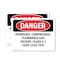Signmission Hydrogen Compressed Flammable Gas Un1049 Danger Sign, Vinyl Decal, 14in W x 10in L, 2PK OS-2PACK-DS-D-1014-L-2357 - alternate 1